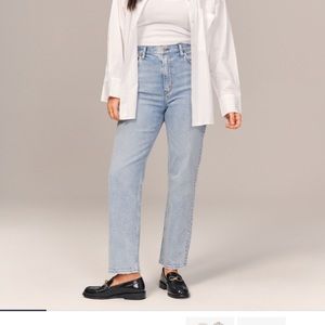 The Ankle Straight Ultra High Rise Curve Love by Abercrombie